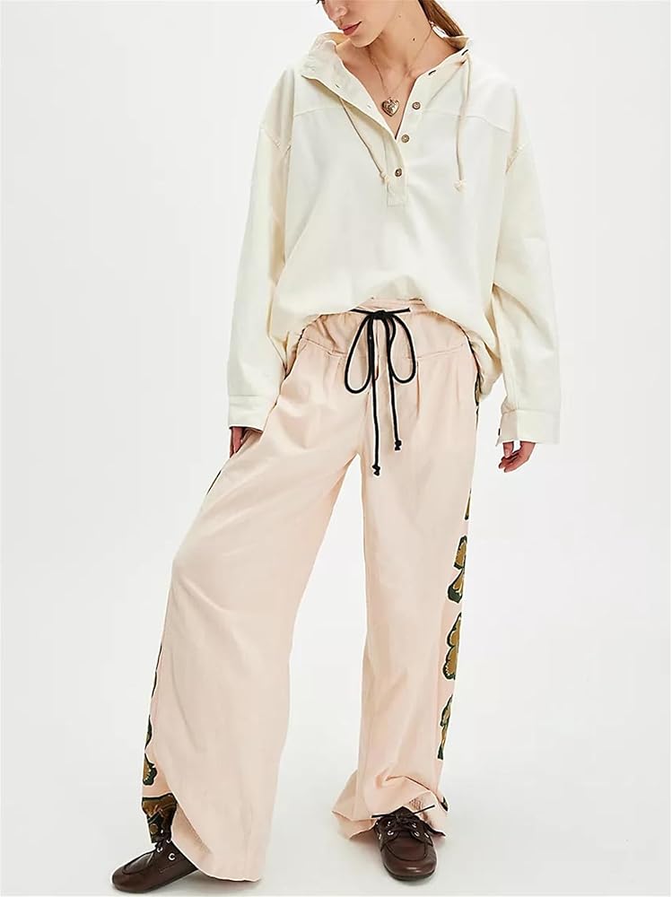 Amazon.com: Raruxxin Y2k Track Pants for Women Side Stripe